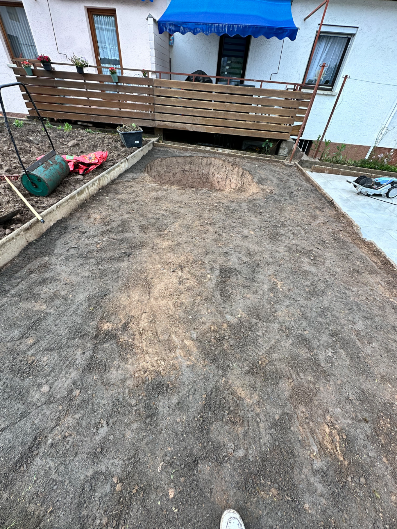 Vorbereitung für Rollrasen